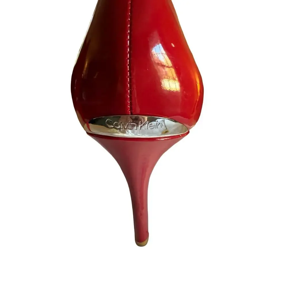 Calvin Klein Heels Size 10 Red Kamara Pump Classic 4